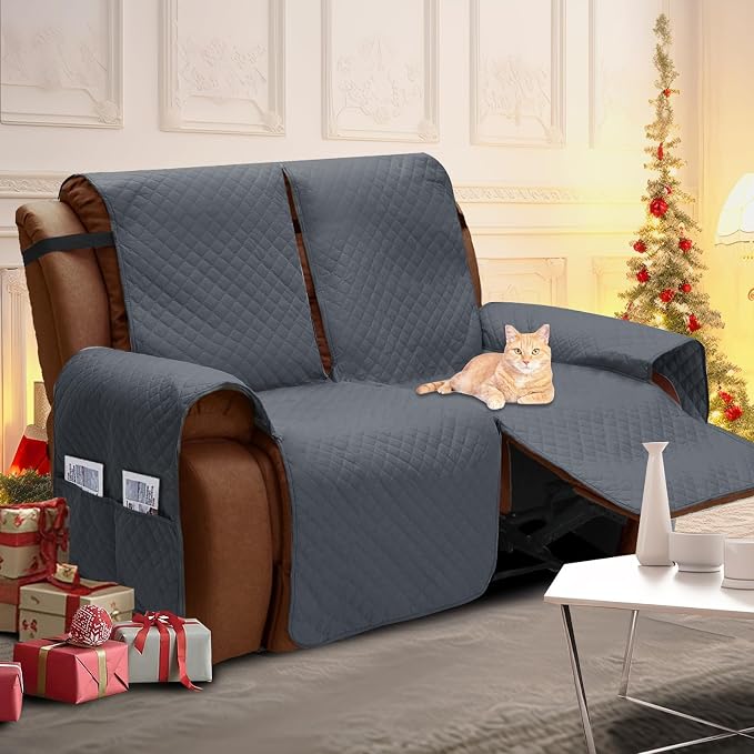 XINEAGE Water Resistant Recliner Cover, 2 seat Recliner Loveseat Covers - Image 6