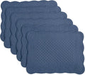 HOMBYS Quilted Placemats Set of 6 Washable-13x18 inches Rectangular Placemats by HOMBYS