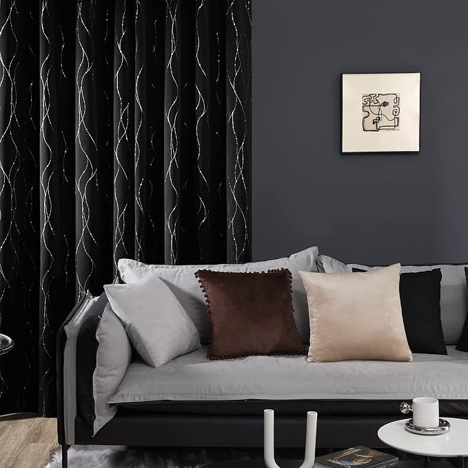 Deconovo Living Room Curtains 72 Inches Long, Thermal Insulated, Room Darkening - Image 3