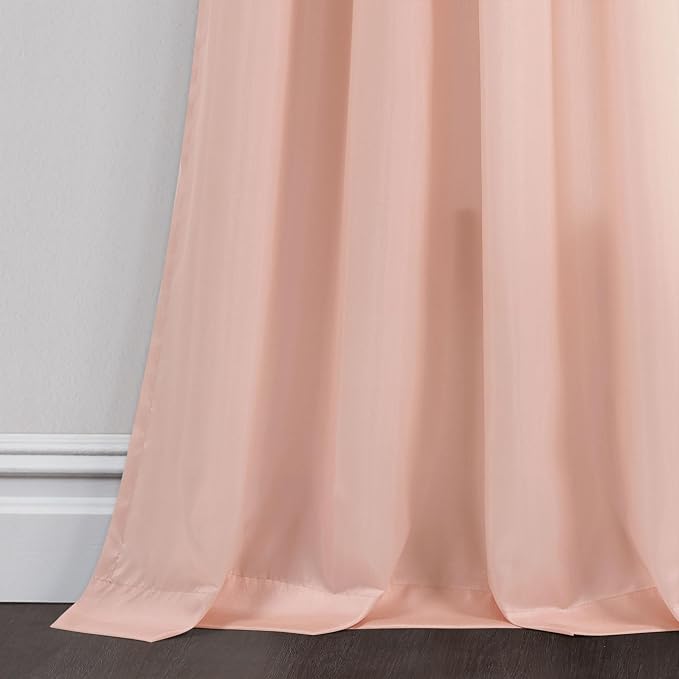 Lush Decor Night Sky Window Curtain Panel, Single 42"W x 84"L White & Blush - Image 5