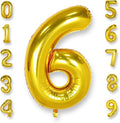 AULE 40 Inch Gold 6 Balloon Number Foil 0-9 Birthday Big Numbers | Birthday by AULE