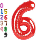Number Balloons 6 Balloon 40 inch Red by Enyeopd