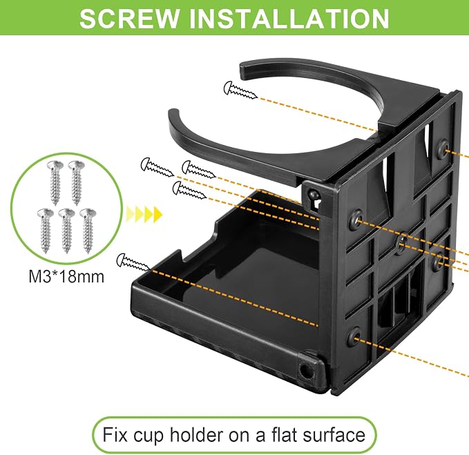 Spurtar 2pcs Boat Cup Holder 2.36-3.94'' Adjustable Foldable | Suitable - Image 5