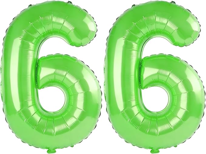 40 Inch Number 66 Balloons for 66th Birthday Party Decorations, 0-100 Fruit by FOBELEC