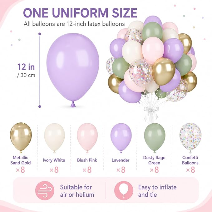 Sage Green Pink Balloons - Image 3