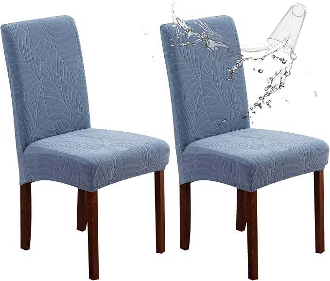 Waterproof Dining Chair Covers Set of 2 Parsons Chair Slipcovers | Double by Genina