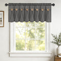 Farmhouse Valance Curtains, Boho Cotton Linen Kitchen Valance, Rod Pocket by FRAMICS
