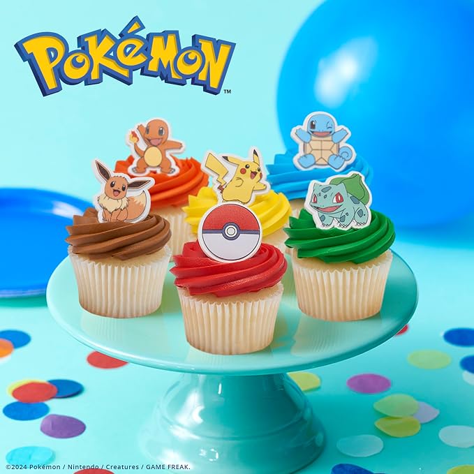 DecoPac Pokémon Rings, Cupcake Decorations - Image 3