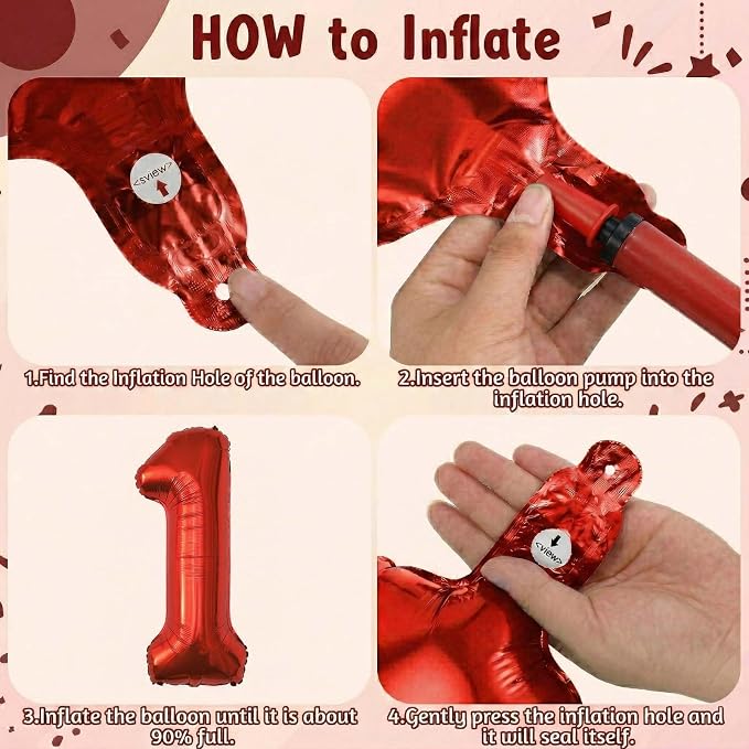 Red Number 11 Balloon 40 Inch, Foil Numeral - Image 5