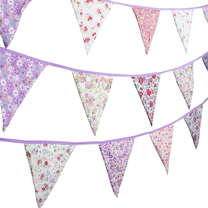 10M/32Ft Triangle Bunting Banner, Baby Shower, Outdoor and Home Decorations - Image 2