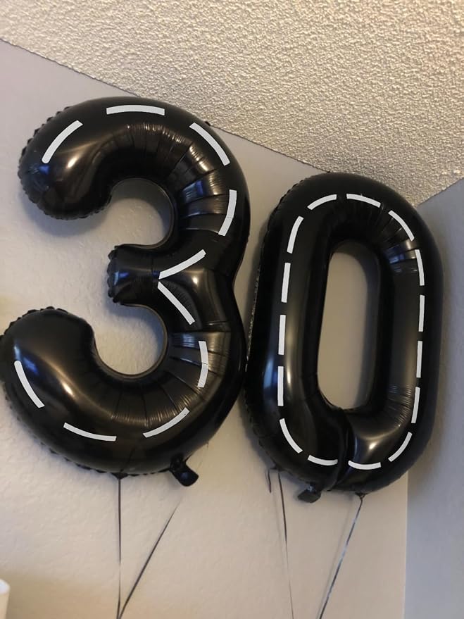 Number 5 Balloons 40 Inch for 5 15 Birthday Party Decorations, Line Black | - Image 4