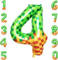 40 Inch Pixelated Number 4 Foil Balloon by TNCDJKPA