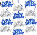 BEISHIDA 12 Pcs Happy Birthday Hanging Swirl Decorations, Men Boys Birthday by Beishida