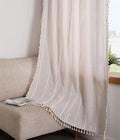 RoomTalks Boho Beige Curtains for Bedroom Living Room 96 Inch Length French by RoomTalks