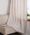 RoomTalks Boho Beige Curtains for Bedroom Living Room 84 Inch Length French by RoomTalks