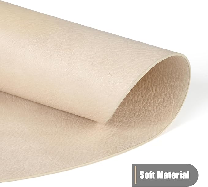 UnivoColors Placemats Round Faux Leather Placemats Set of 4-Waterproof-Wipe - Image 2