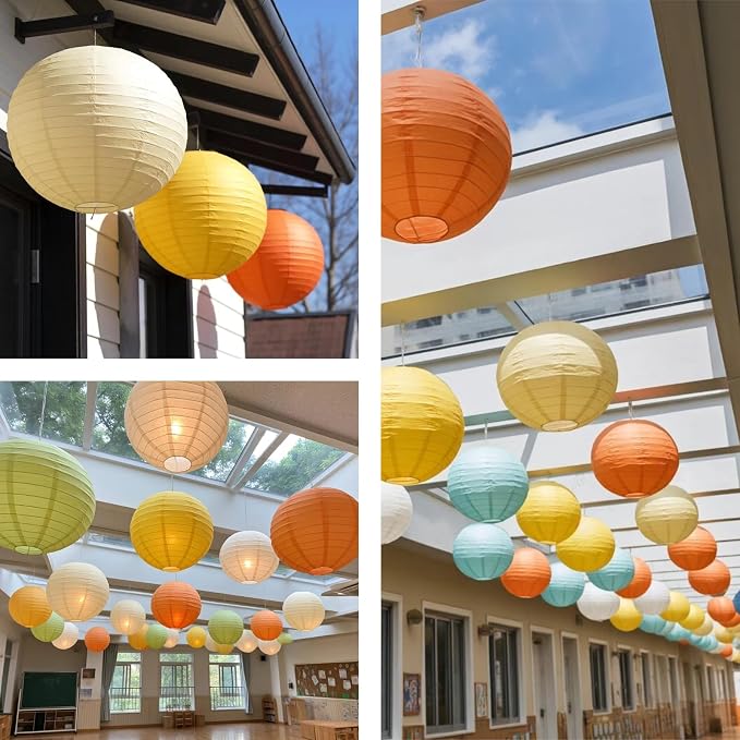 Yellow Chinese Paper Lanterns - Image 5