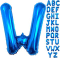 Lovoir 40 Inch Large Blue Letter W Balloons Big Size Jumbo Mylar Foil Helium by Lovoir