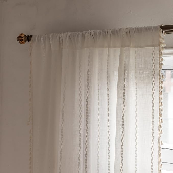 Boho Curtains Semi-Blackout 84 Inch 2 Panels - Image 6