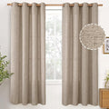 YoungsTex Oatmeal Linen Curtains 72 Inches Long 2 Panels by YoungsTex
