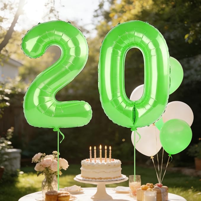 40 Inch Number 20 Balloons for 20th Birthday Party Decorations, 0-100 Fruit - Image 3