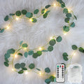 33FT Eucalyptus Garland String Lights Battery Operated Copper Wire | 100Led by SUDDUS
