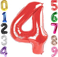 40 Inch Red Number 4 Balloon Birthday Party Decorations by Hadoife