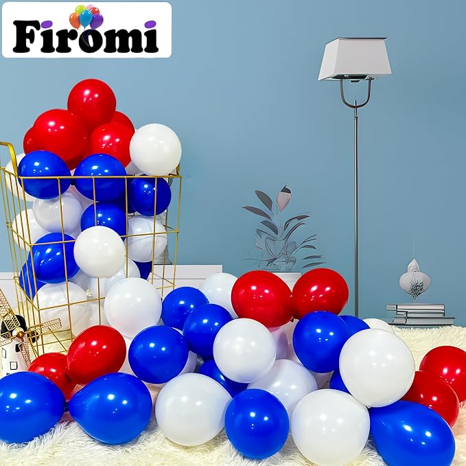 Firomi Small Red Balloons 5-inch 100 Pack | Helium Matte Round Thicken Latex - Image 4