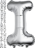 40 inch Silver Letter I Balloon, Big Size Alphabet Foil Mylar Helium Balloons by VHUWE