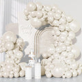 Ouddy Party 129Pcs Pearl White Balloons Different Sizes 18 12 10 5 Inch | 6Pcs by OuddyParty