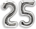 AULE 40 Inch Silver 25 Balloon Number Foil 0-9 Birthday Big Numbers | Birthday by AULE
