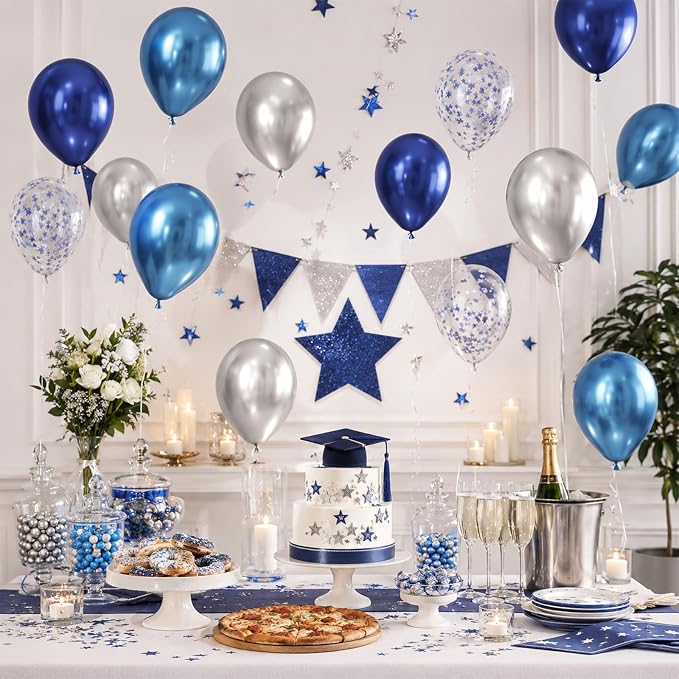 Navy Silver Balloons - Image 5