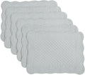 HOMBYS Quilted Placemats Set of 6 Washable-13x18 inches Rectangular Placemats by HOMBYS