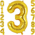 40 Inch Gold Number 3 Foil Balloon by TNCDJKPA