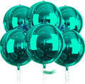 PartyWoo Dark Green Large Round Giant 4D Jumbo Foil Balloons 6pcs 22 Inch | 22 by PartyWoo