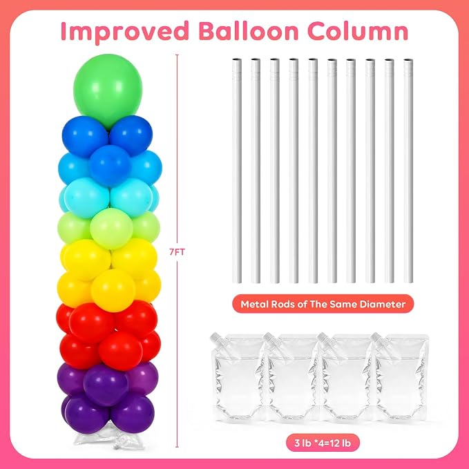 Tamodan 2026 Upgraded and Reinforced Balloon Column Kit Set of 2, 79 Inch - Image 2