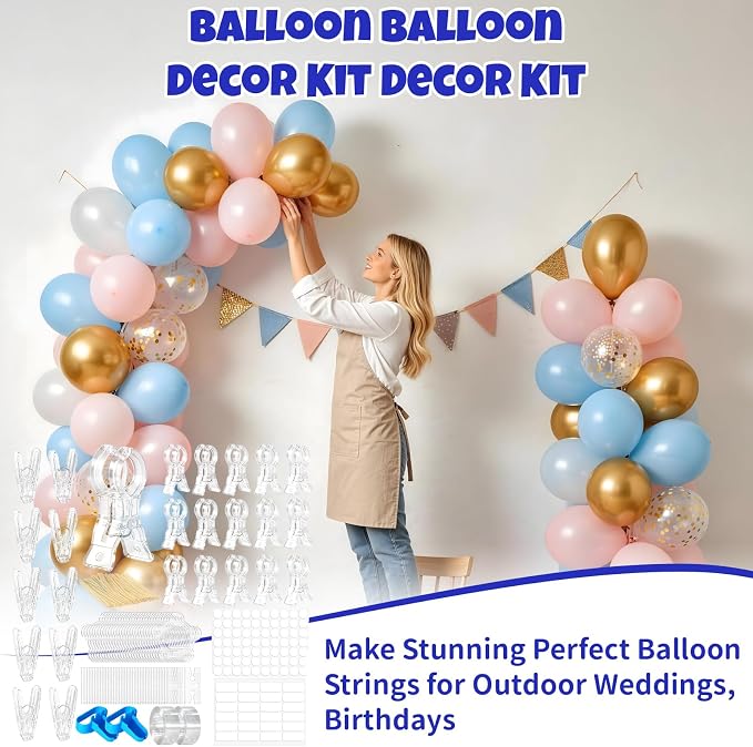 Balloon Arch Clips Set, for Party Backdrop | All-in-one DIY Balloon Arch Kit - Image 6