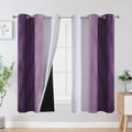 Purple and Greyish White Blackout Curtains & Drapes by ESTELARTEXTILER