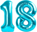 18 Balloon 40 inch Light Blue Number Balloons by Enyeopd