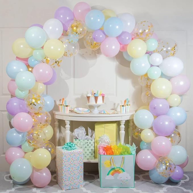 Pastel Balloons 12 Inch Pastel Rainbow Balloons 35Pcs Multicolor Colorful - Image 5