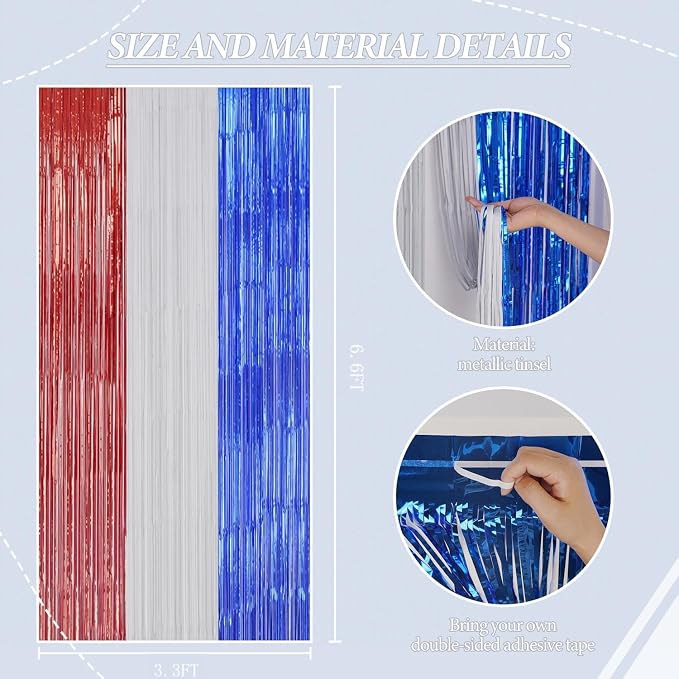 DECOCKRAT 2 Pack Foil Fringe Backdrop - Image 3