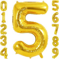 40 Inch Gold Number 5 Foil Balloon by TNCDJKPA