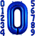 Navy Blue 0 Balloon Number, 40 Inch Number 0 Balloon Big Dark Blue 0 Foil Mylar by BBPOOL