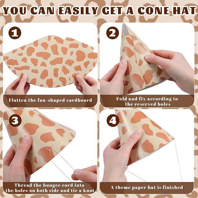 Watersay 24 Pcs Themed Party Hats Theme Cone Paper Hats - Image 6