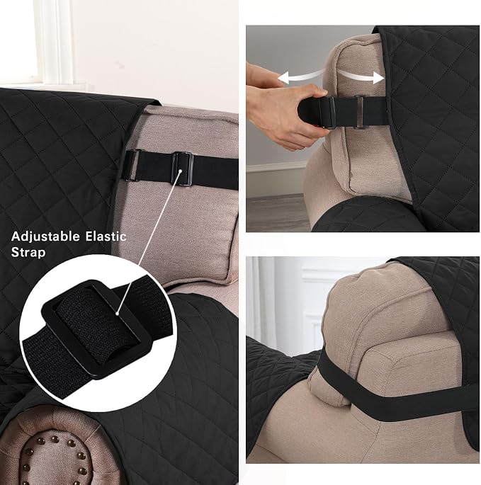 H.VERSAILTEX Reversible Quilted Loveseat Cover Water Resistant Loveseat - Image 4