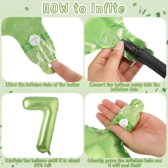 Light Green Number 17 Balloon 40 Inch, Glossy Double Digit Milestone Decor | - Image 5