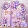 128pcs Pink Purple Butterfly Balloon Arch by GIZIUXNE
