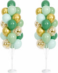 Hiins 2 Set Sage Green Gold Party Balloon Column Kit by HiinsPartyDecoration