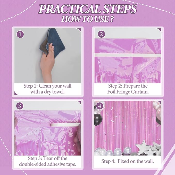 DECOCKRAT 2 Pack Foil Fringe Backdrop - Image 3