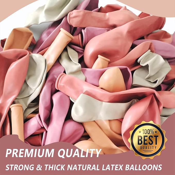 Retro Blush Pink Balloon Arch Kit Boho Pastel Pink Balloons Party Decor | Dusty - Image 6